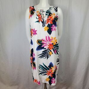 Old Navy Tropical Floral‎ Print Sleeveless Lined Dress